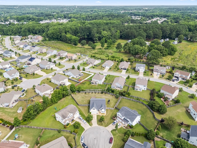 1400 Manley Ct, Fuquay Varina, NC 27526 - aerial perspective of suburban area featuring a forest