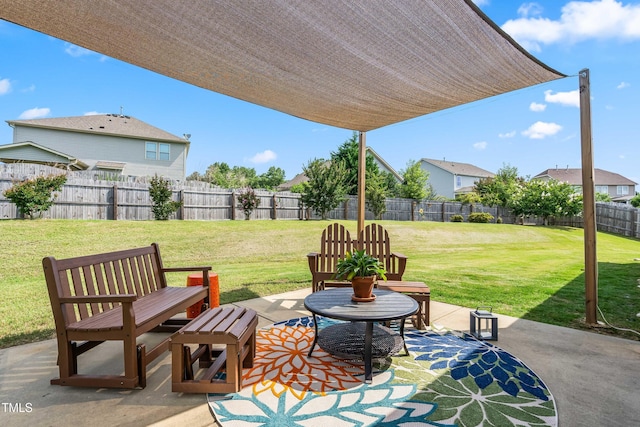 1400 Manley Ct, Fuquay Varina, NC 27526 - fenced backyard with a patio area