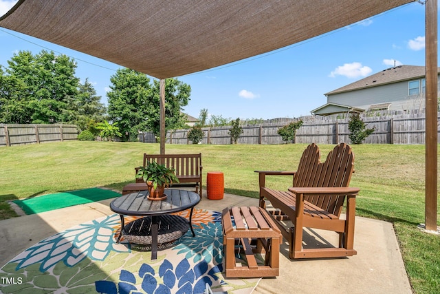 1400 Manley Ct, Fuquay Varina, NC 27526 - fenced backyard with a patio area