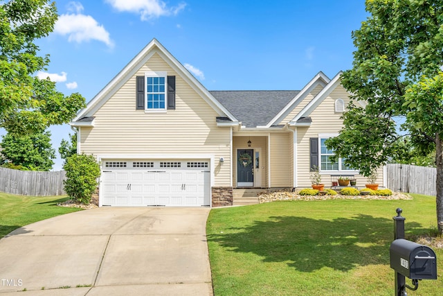 1400 Manley Ct, Fuquay Varina, NC 27526 - traditional-style house with concrete driveway, a garage, and roof with shingles