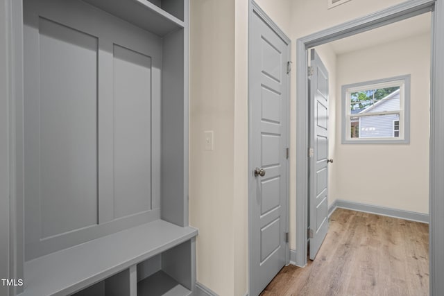 147 Harmony Trl, Broadway, NC 27505 - mudroom featuring light wood-style floors and baseboards