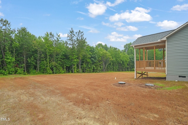 147 Harmony Trl, Broadway, NC 27505 - view of yard featuring a wooded view
