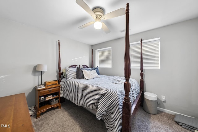 2910 Barrymore St Unit 100, Raleigh, NC 27603 - carpeted bedroom featuring ceiling fan and baseboards