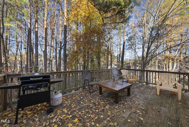 2910 Barrymore St Unit 100, Raleigh, NC 27603 - wooden deck with area for grilling