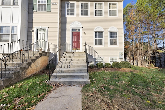 2910 Barrymore St Unit 100, Raleigh, NC 27603 - view of front facade with a front yard