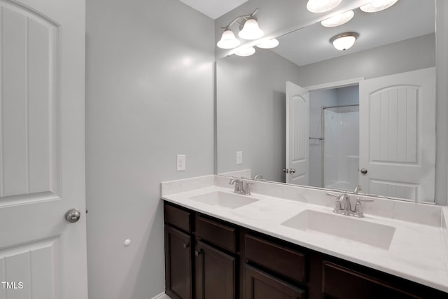 20 Sugarpine Trl, Clayton, NC 27520 - full bathroom with double vanity and a shower
