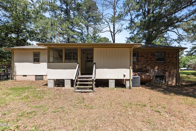 4038 Redwood Rd, Durham, NC 27704 - back of property with central AC