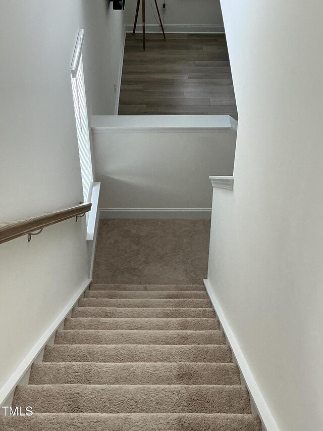 1116 Sidney Creek Dr Unit 1116, Zebulon, NC 27597 - stairway with baseboards