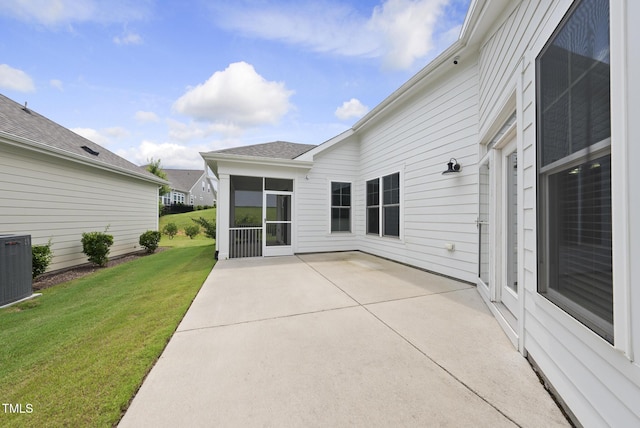 537 Bramble Ln, Clayton, NC 27527 - view of patio / terrace featuring a sunroom