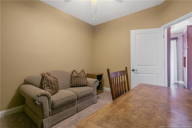 239 Nandina Ct Unit 21A, Fayetteville, NC 28311 - carpeted office space featuring baseboards and a ceiling fan