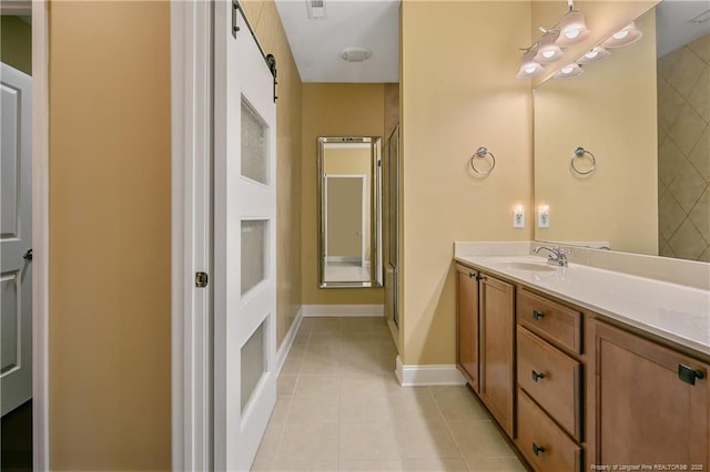 239 Nandina Ct Unit 21A, Fayetteville, NC 28311 - bathroom with vanity, tile patterned flooring, and baseboards