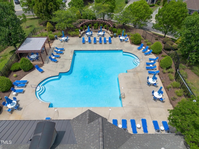 7873 Cape Charles Dr, Raleigh, NC 27617 - community pool with a patio