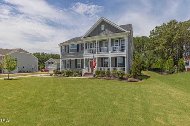 470 E Wellesley Dr, Clayton, NC 27520 - view of front of home with covered porch and board and batten siding