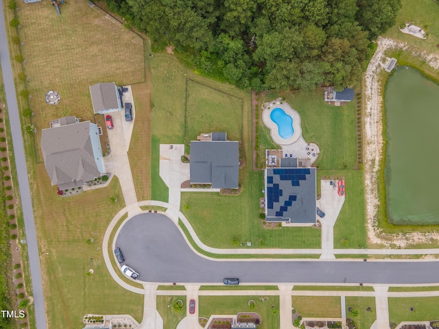470 E Wellesley Dr, Clayton, NC 27520 - bird's eye view of a pool area and a large body of water