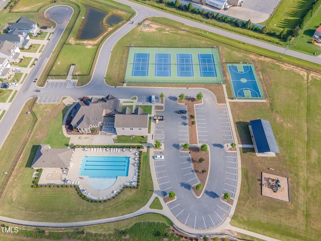 470 E Wellesley Dr, Clayton, NC 27520 - bird's eye view of a pool area