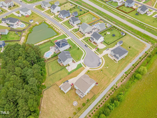 470 E Wellesley Dr, Clayton, NC 27520 - aerial view of residential area with a nearby body of water