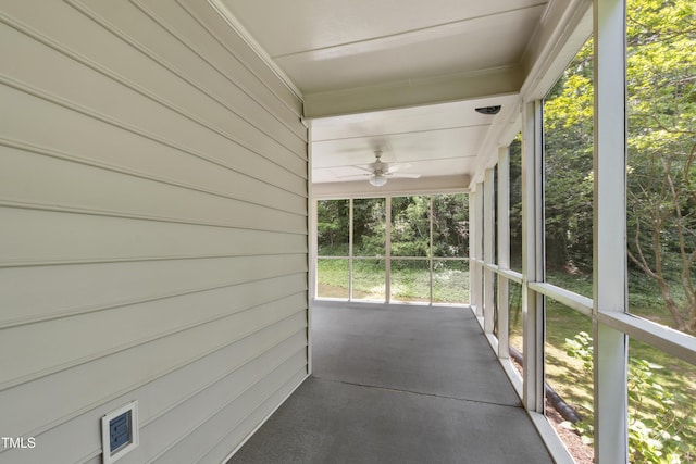 115 Heatherwood Dr, Apex, NC 27502 - unfurnished sunroom with ceiling fan