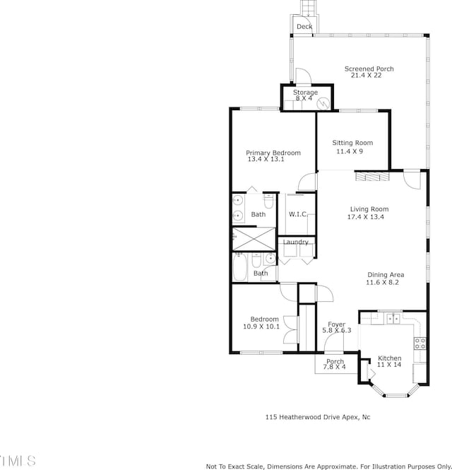 115 Heatherwood Dr, Apex, NC 27502 - room layout