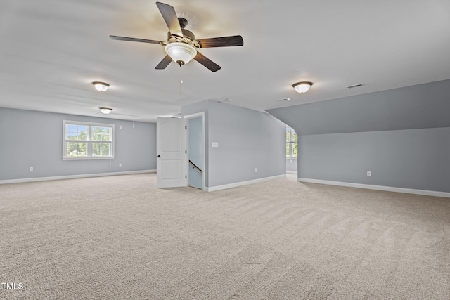 4333 US-117 Hwy, Wilson, NC 27893 - bonus room featuring plenty of natural light, baseboards, light colored carpet, and vaulted ceiling
