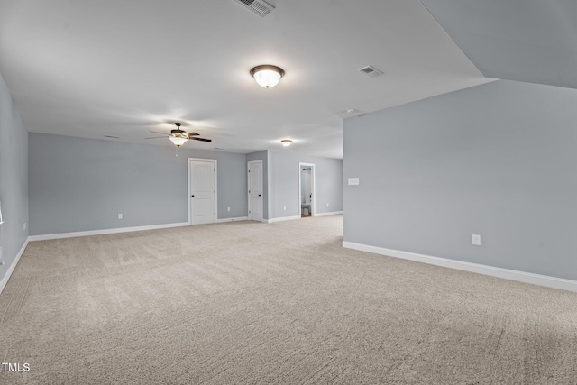 4333 US-117 Hwy, Wilson, NC 27893 - spare room featuring ceiling fan, light carpet, and baseboards
