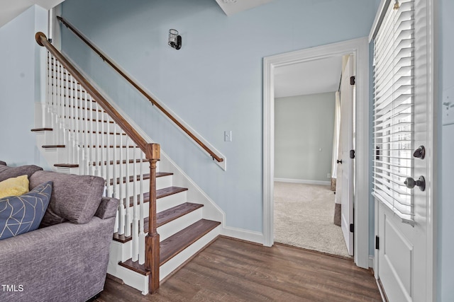 4333 US-117 Hwy, Wilson, NC 27893 - foyer entrance featuring wood finished floors, plenty of natural light, stairs, and baseboards