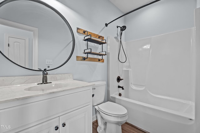4333 US-117 Hwy, Wilson, NC 27893 - bathroom with toilet, shower / tub combination, vanity, and wood finished floors