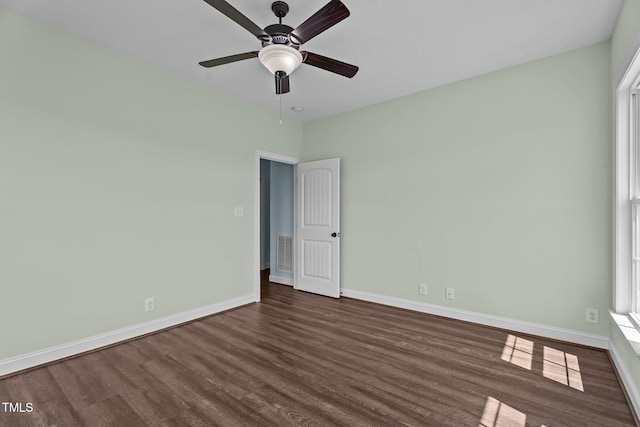 4333 US-117 Hwy, Wilson, NC 27893 - unfurnished room featuring wood finished floors, a ceiling fan, and baseboards