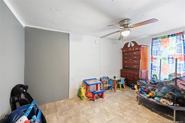 566 Quail Run Rd, Lumberton, NC 28358 - bedroom featuring ceiling fan