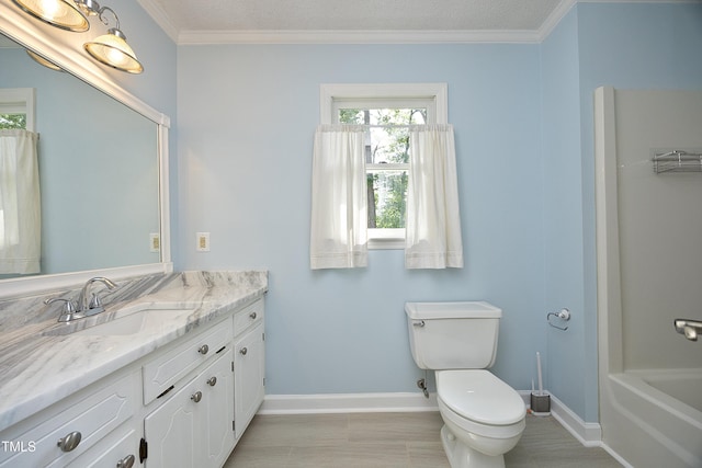 409 Glaive Dr, Durham, NC 27703 - bathroom with vanity and crown molding
