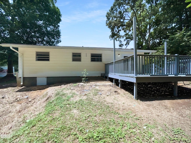 1914 Adams Pl, Hillsborough, NC 27278 - rear view of house featuring a wooden deck