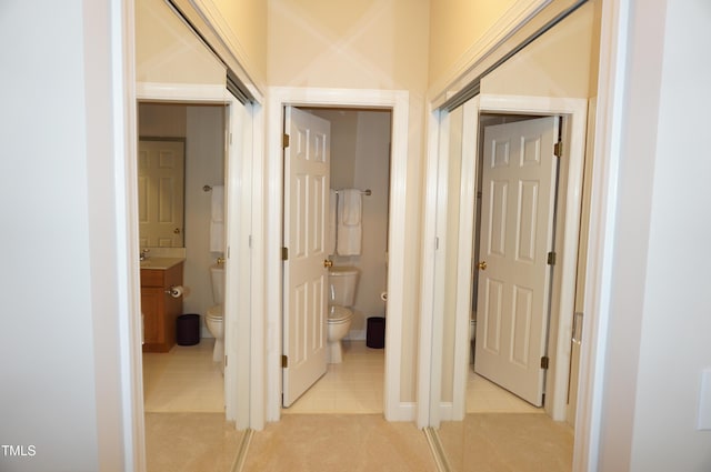 4810 Glenmist Ct, Raleigh, NC 27612 - hall featuring light tile patterned floors
