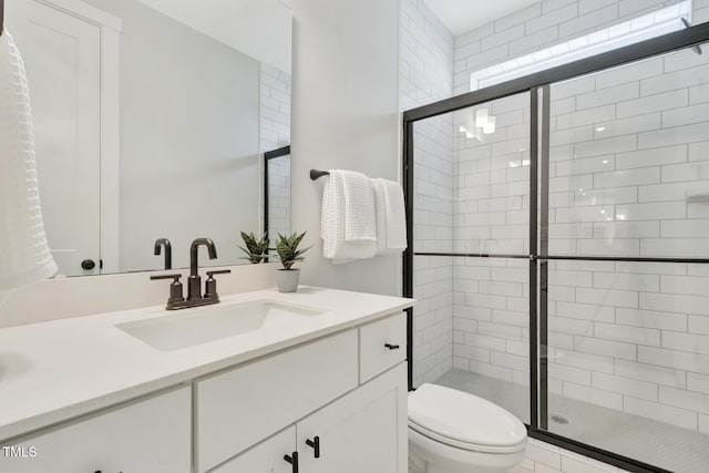 1100 Balsawood Dr Unit 5, Durham, NC 27705 - full bathroom featuring toilet, vanity, and a stall shower