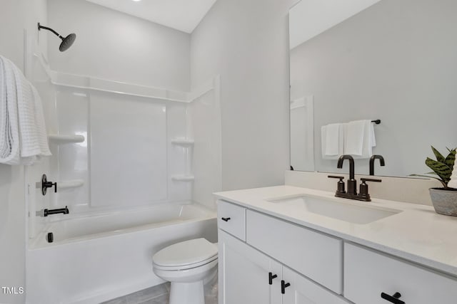 1100 Balsawood Dr Unit 5, Durham, NC 27705 - bathroom with vanity, toilet, shower / bathtub combination, and tile patterned floors