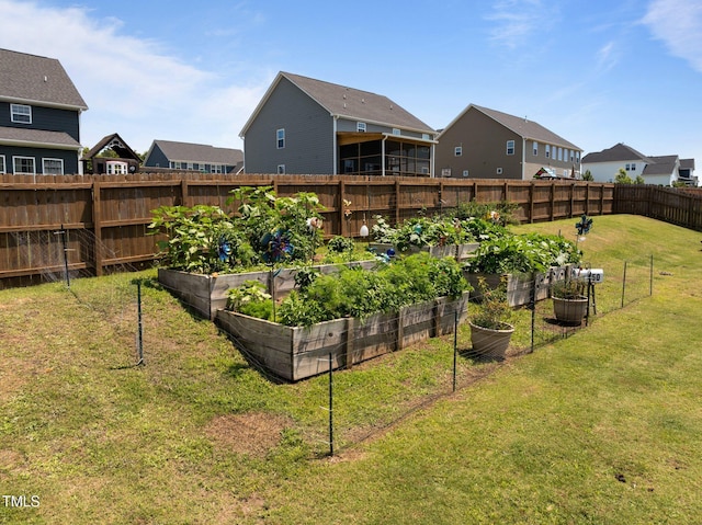 204 Ashland Hill Dr, Holly Springs, NC 27540 - view of yard with a garden and a residential view