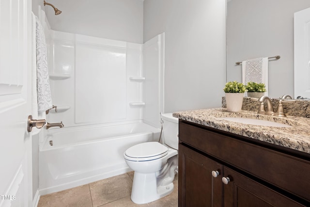 329 Castle Rock Ln, Cary, NC 27519 - full bath with vanity, tub / shower combination, and tile patterned flooring