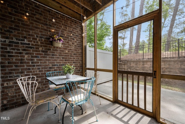 329 Castle Rock Ln, Cary, NC 27519 - sunroom with outdoor dining space