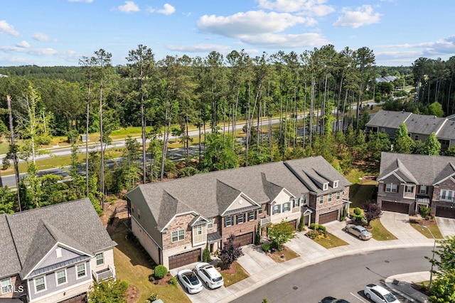 329 Castle Rock Ln, Cary, NC 27519 - aerial perspective of suburban area featuring a forest