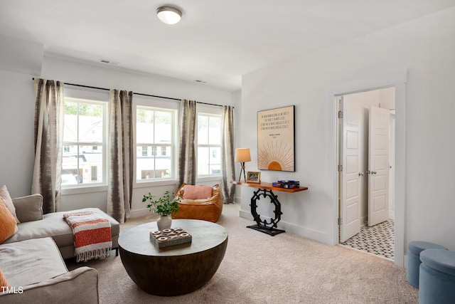 134 Beacon Dr, Pittsboro, NC 27312 - living area featuring carpet floors and baseboards