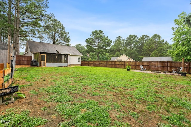 50 Rainwood Ct, Louisburg, NC 27549 - view of yard featuring a sunroom