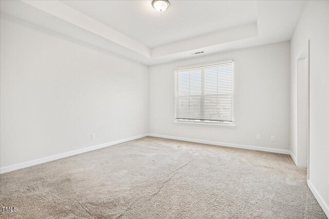 214 George Pine Way, Knightdale, NC 27545 - unfurnished room featuring a tray ceiling, carpet floors, and baseboards