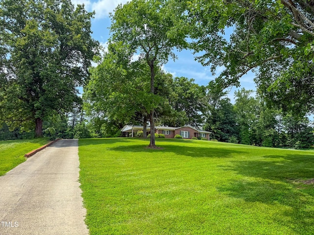 9455 Boston Rd, Roxboro, NC 27574 - view of front of home with a front yard and view of scattered trees