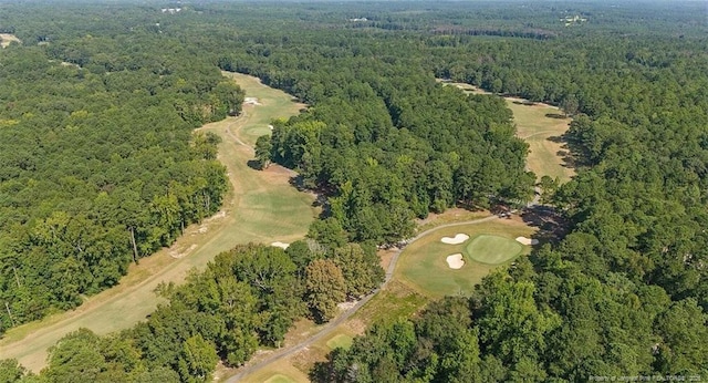409 Thimbleberry Dr, Vass, NC 28394 - aerial view of property's location featuring a heavily wooded area and a golf course