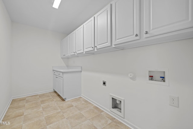 324 Farrow Glen Loop, Cary, NC 27519 - laundry room featuring cabinet space, hookup for an electric dryer, hookup for a washing machine, and baseboards