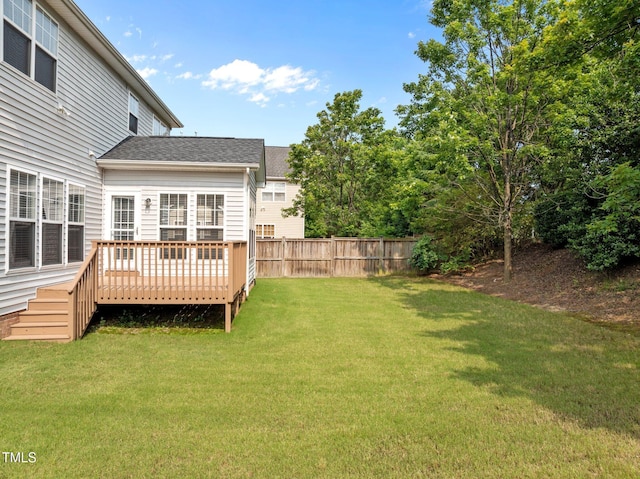 324 Farrow Glen Loop, Cary, NC 27519 - view of yard featuring a deck