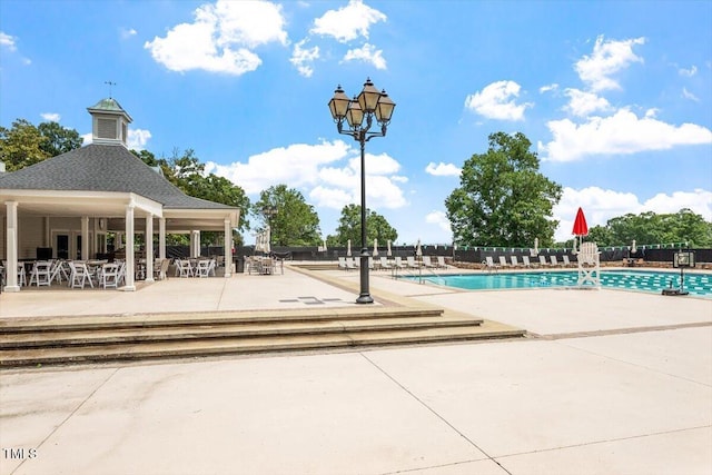 1211 E Pointe Dr, Durham, NC 27712 - community pool featuring a patio
