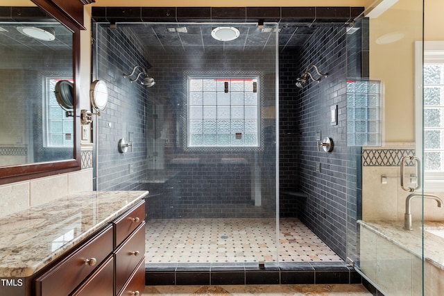 1211 E Pointe Dr, Durham, NC 27712 - full bathroom featuring a shower stall and vanity