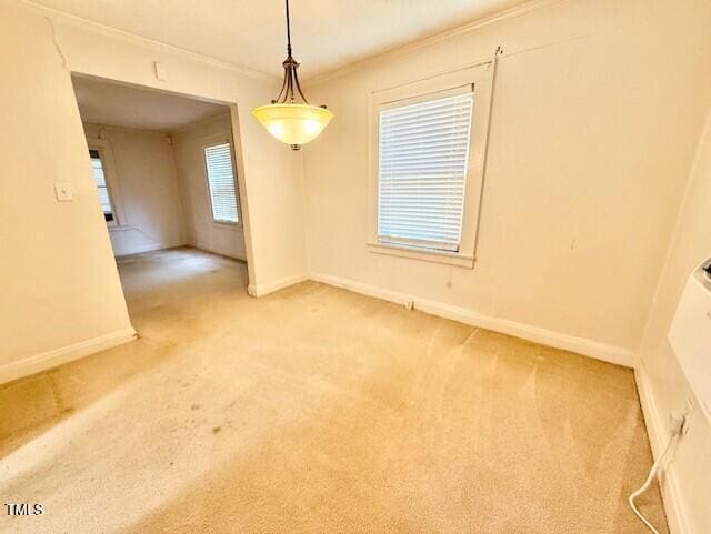 1112 N Driver St, Durham, NC 27701 - empty room with carpet floors, baseboards, and ornamental molding