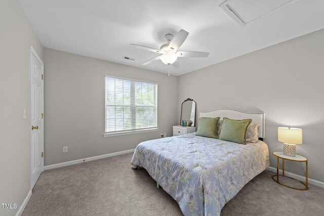 5717 Corbon Crest Ln, Raleigh, NC 27612 - bedroom featuring carpet flooring and a ceiling fan
