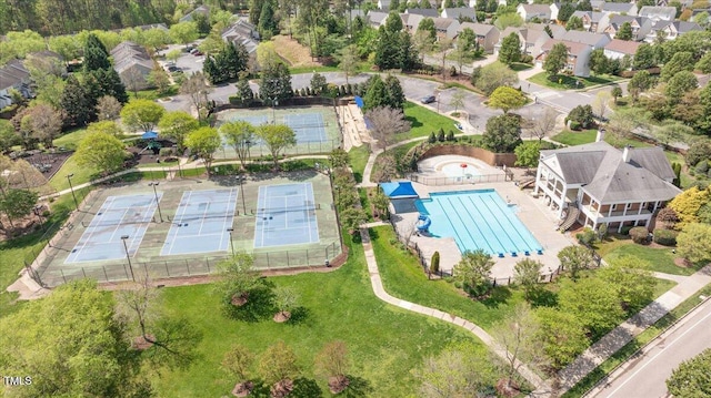 306 Berlin Way, Morrisville, NC 27560 - aerial view of a pool