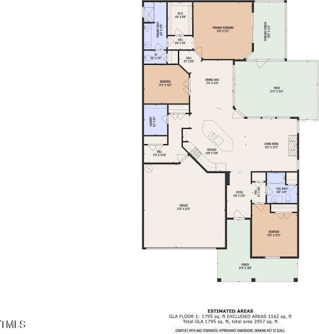 1217 Linkwood Way, Fuquay Varina, NC 27526 - room layout